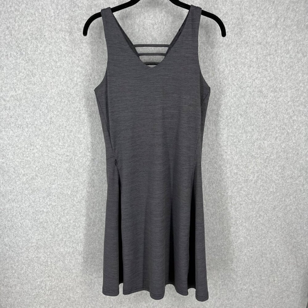 Toad & Co Tech Tomboy Tank Athletic Dress Size S Gray Built in Bra Pocket Casual